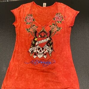 Ed Hardy embellished Tshirt